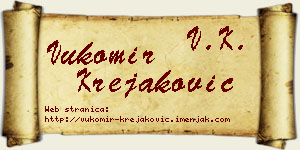 Vukomir Krejaković vizit kartica